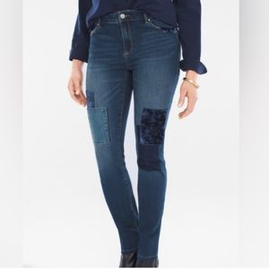Chicos Patchwork Platinum Jeggings